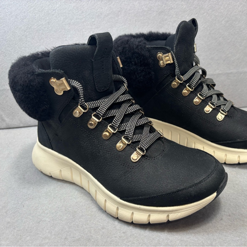 Women's‎ Cole Haan Zerogrand Field Waterproof Hiking boot Nubuck-Shearling 7.5